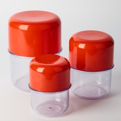 A Set of Three Danish Mid-Century Erik Kold Plast Storage Jars