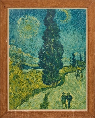 A Vintage Van Gogh 'Cypress Road' Print