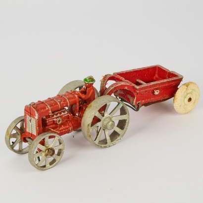 A Fun-Ho Fordson Tractor Model #104 with Trailer