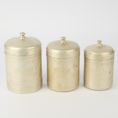 A Set of Three French Kitchen Tins