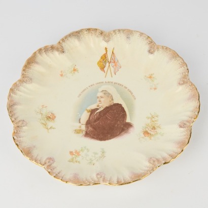 An Antique Queen Victoria China Plate