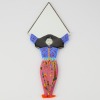 A Nina CambronStudio Art Glass Handheld Mirror, c. 1990s