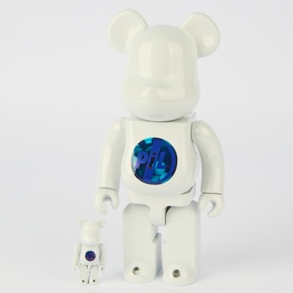 Medicom Toy Be@rbrick PiL Chrome Ver. 100% & 400% set