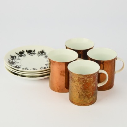 A Set of Four Rosenthal German Cups and Saucers