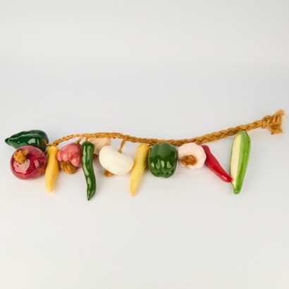 A Vintage Ceramic Vegetable Garland