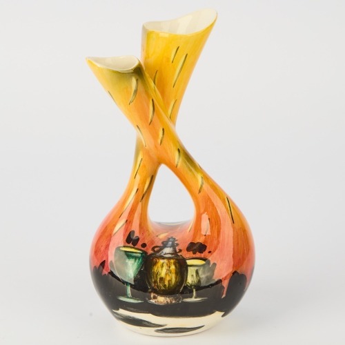 An Art Deco-Style Painted Vase