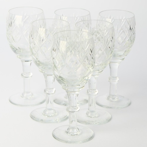 A Set of Six Waterford Donegal Crystal Wine Glasses