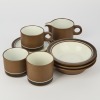 A Hornsea Lancaster Vitramic Contrast Set, c.1976