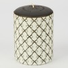 A Hand Decorated Candle in Velvet Pouch from Pernici Italy