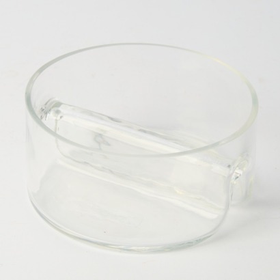 A Glass Cocktail Dish with Two Compartments