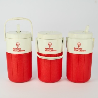 A Set of Three Collectible American 'Kentucky Fried Chicken' Drink Sippers