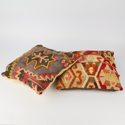 A Pair of Antique Kilim Cushions