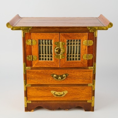 A Vintage Korean Jewellery Cabinet