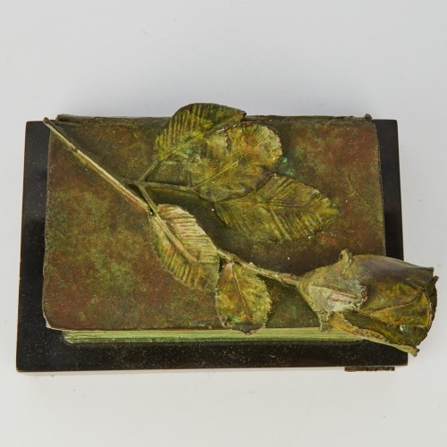 "The Book and the Rose" Bronze on Marble by ATALA, Spain