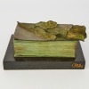 "The Book and the Rose" Bronze on Marble by ATALA, Spain - 2