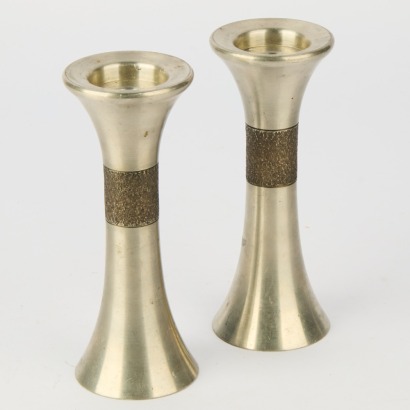 A Pair of Mid-Century Selandia Pewter Candlesticks, Norway