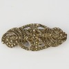 Art Deco Stg Silver Marcasite Brooch/Dress Clip