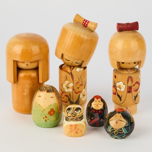 A Set of Kokeshi Dolls