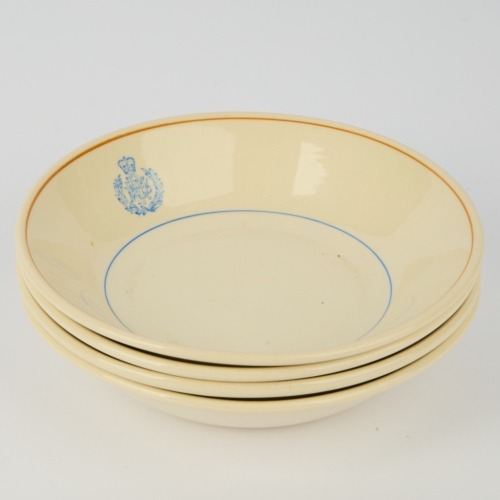 A Set of Four Crown Lynn RNZF Bowls