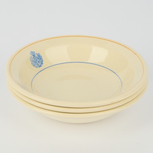 A Set of Three Crown Lynn RNZF Bowls