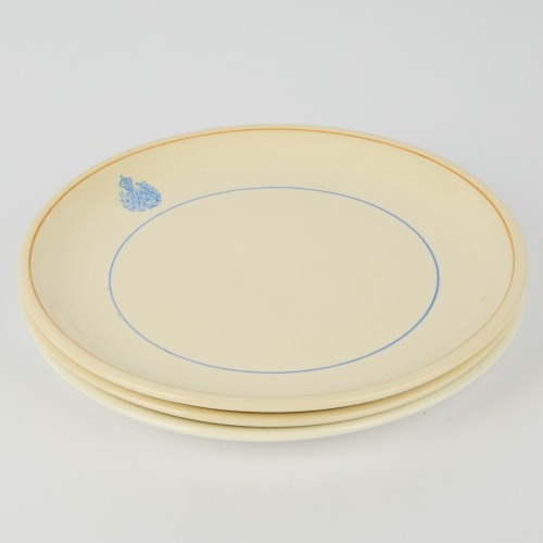 A Set of Three Crown Lynn RNZF Dinner Plates