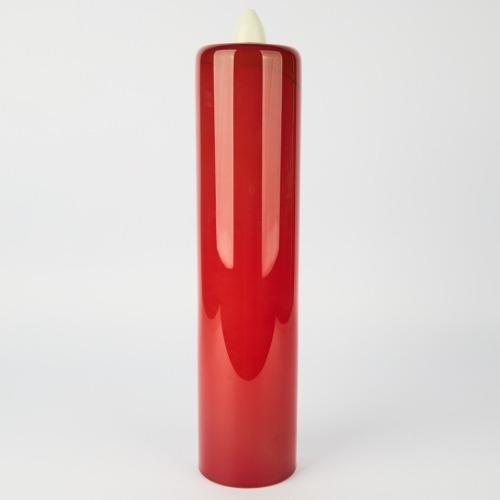 An Benjamin Edols and Kathy Elliott Handblown Opal Casing Glass Lampshade