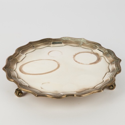 A Sterling Silver Footed Tray