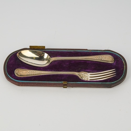 A Sterling Silver Knife and Fork Set