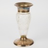A Cut Glass and Sterling Silver Vase