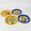 Four Hand Painted Mexican Fruit Plates