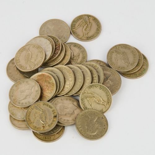 A Collection of New Zealand Pre-decimal Sixpences (1947-)