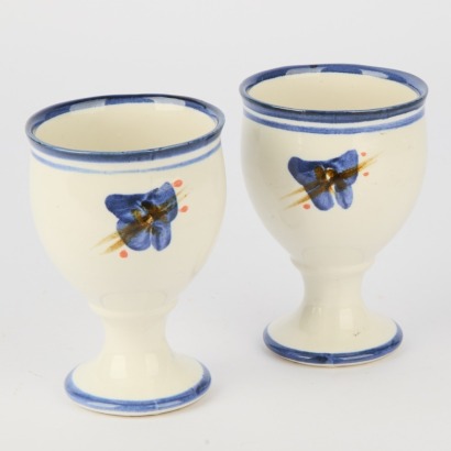 A Pair of Handmade Ceramic Goblets