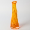 A Handblown Orange and Yellow deFlute Glass Vase