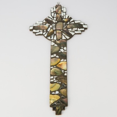 An Artisan Mother of Pearl/Mirror Cross