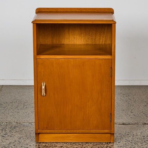 An Art Deco Rimu Bedside Cabinet