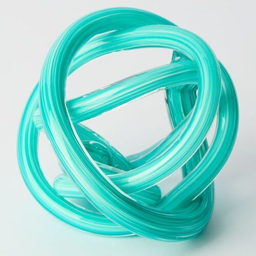 A Blue Art Glass Loop Sculpture