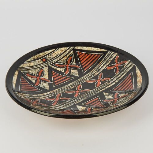 A Jengis Poor Tapa Pattern Ceramic Bowl