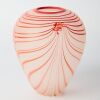 A Handblown Lynden Over Pinstripe Glass Vase