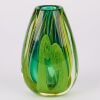 A Handblown Lynden Over Koru Glass Vase