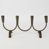 A Large Metal Scandinavian Brutalist Candelabra