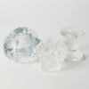 A Set of Three Scandinavian Crystal Candleholders