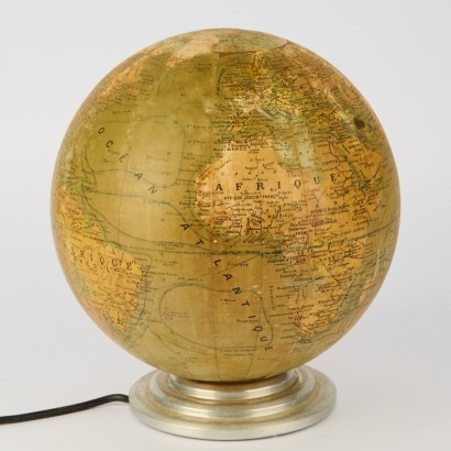 A Mid-Century French Glass Globe By Girard,Barrera & Thomas & Drafted By J. Forest