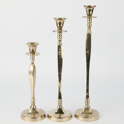 A Trio of Metal Candle Holders