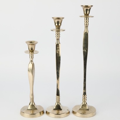 A Trio of Metal Candle Holders