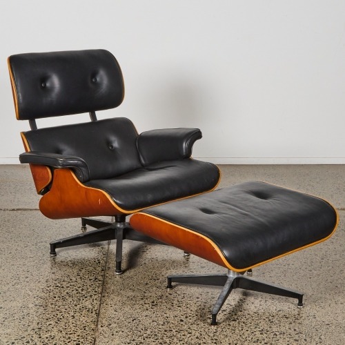An Eames Style Lounge Chair & Ottoman