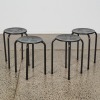A Set of Four Retro Style Metal Stools - 2