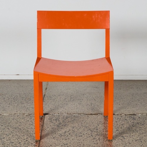 An Orange Lacquered Moooi Style Chair