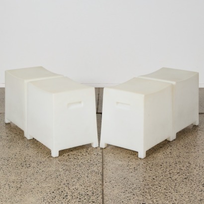 A Set of Four Rombi Stools
