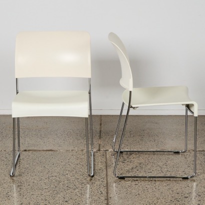 A Pair of Sleigh Based Vitra Chairs by Jasper Morrison