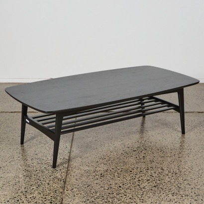 A MCM Ebonised Oak Coffee Table